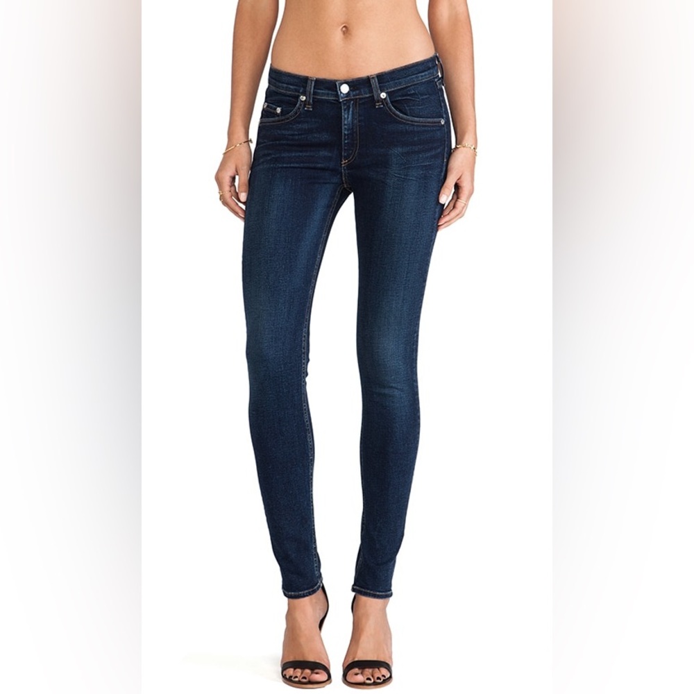 👖💙 Rag and Bone Skinny Women Distressed Heritage Dark Wash Jeans Sz 26 EUC